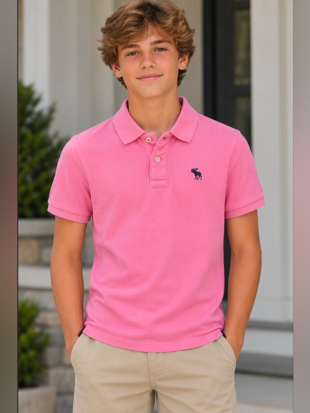 Abercrombie Kids Pink Polo Shirt